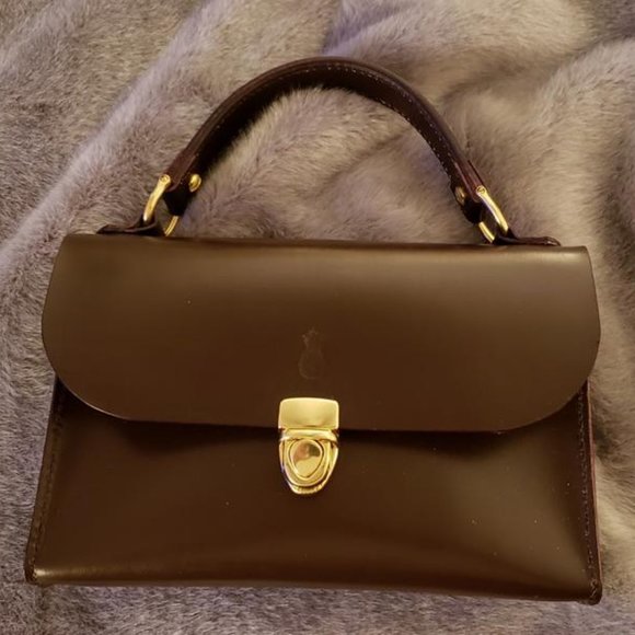 ScapeGrace Brown Leather Top Handle Handbag - Picture 1 of 6